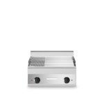 Fry top elettrico, piastra 2/3 liscia 1/3 rigata cromata, top