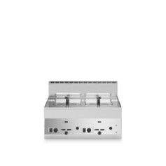Friggitrice a gas, 2 vasche 8+8 litri, top