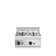 Friggitrice elettrica eco, 2 vasche 10+10 litri, top