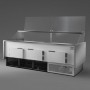 Espositore Neutro - Modello NPR - Lunghezza 1330mm - Vetri Dritti