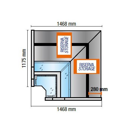 Espositore Refrigerato - Modello NPR - Angolo Aperto - Vetri Curvi