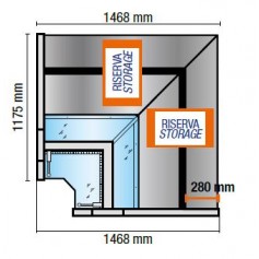 Espositore Refrigerato - Modello NPR - Angolo Aperto - Vetri Curvi