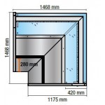 Espositore Refrigerato - Modello NPR - Angolo Aperto - Vetri Curvi