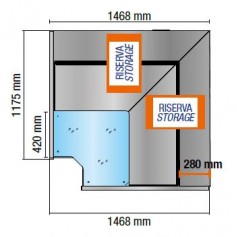 Espositore Refrigerato - Modello NPR - Angolo Chiuso - Vetri Dritti