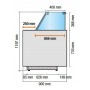 Espositore Neutro - Modello RMO - Lunghezza 2480mm - Vetri Dritti