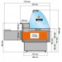 Espositore Refrigerato - Modello KBK - Lunghezza 1040mm - Vetri Curvi
