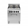 Cucina a gas bacinelle smaltate, 4 fuochi, forno elettrico ventilato