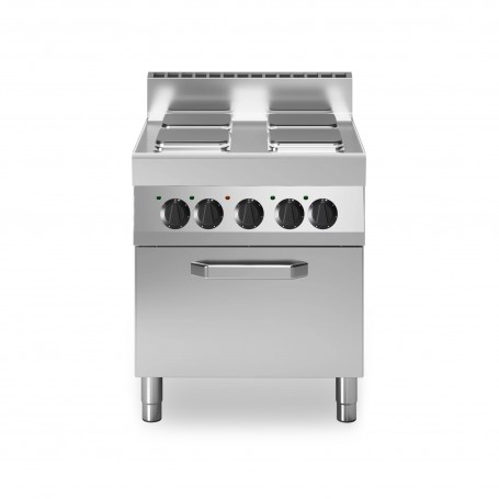 Cucina elettrica, 4 piastre quadre, su Forno