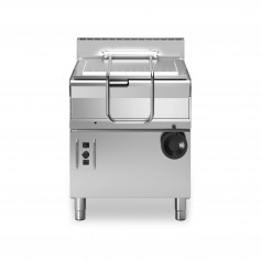 Brasiera ribaltabile gas, vasca inox 44 litri, ribaltamento manuale