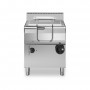 Brasiera ribaltabile gas, vasca inox 44 litri, ribaltamento manuale