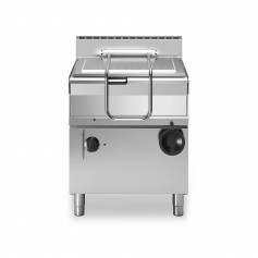 Brasiera ribaltabile gas, vasca inox 44 litri, ribaltamento manuale