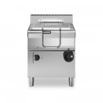 Brasiera ribaltabile elettrica, vasca inox 44 litri, ribaltamento manuale
