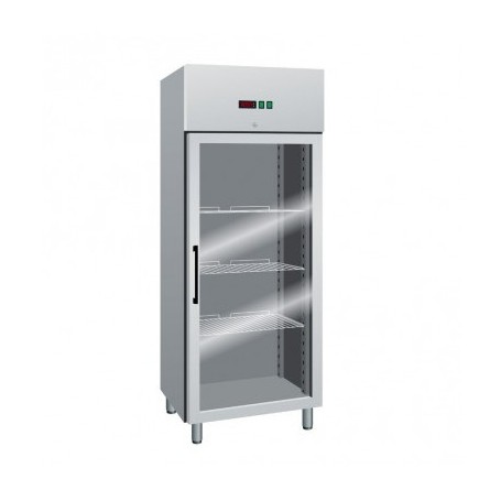 Armadio Refrigerato Ventilato GN2/1 - Porta a Vetri - 650 Litri [-18 -22 C°]