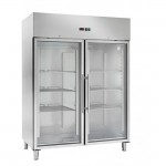 Armadio Refrigerato Ventilato GN2/1 - Doppia Porta a Vetri - 1333 Litri [-18 -22 C°]