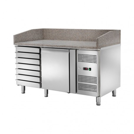 Banco Pizza Refrigerato - 1 Porta - 7 Cassetti