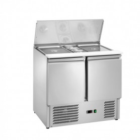 Saladette Refrigrata Statica - 2 Porte - 2 GN1/1 + 3 GN1/6