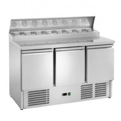 Saladette Refrigrata Statica - 3 Porte - 8 x GN1/6