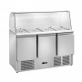 Saladette Refrigrata Statica - 3 Porte - 4 x GN1/1 con Vetro