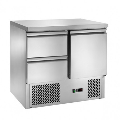 Saladette Refrigrata Statica - 1 Porta - 2 Cassetti