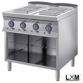 Cucina Professionale Elettrica - 4 Piastre 300x300 mm - 10,4 KW - A Giorno