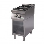 Cucina a gas su vano aperto 2 fuochi bacinelle smaltate