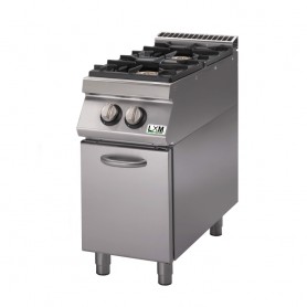Cucina a gas su vano con portina 2 fuochi bacinelle smaltate