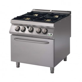 Cucina a gas 4 fuochi su forno a gas bacinelle smaltate