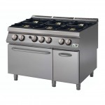 Cucina a gas 6 fuochi su forno a gas bacinelle smaltate