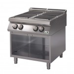 Cucina elettrica 4 piastre quadre su vano aperto