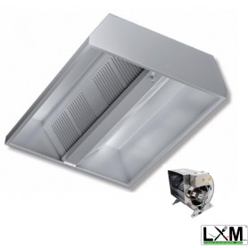 Cappe centrali complete di filtri a labirinto prof 120 cm con motore a bordo