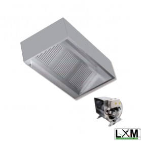 Cappe a parete CUBICHE complete di filtri a labirinto prof 140 cm con motore a bordo