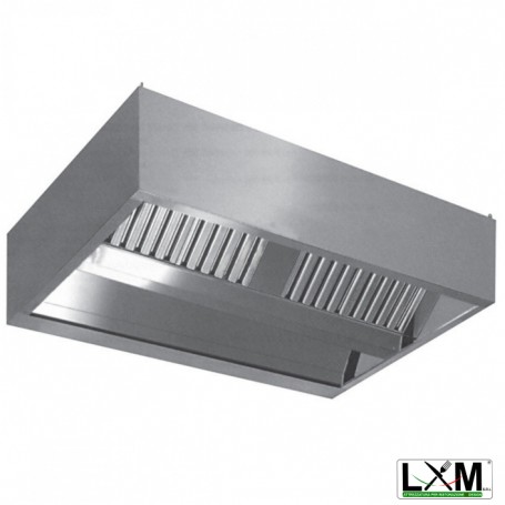 Cappe centrali CUBICHE complete di filtri a labirinto prof 180 cm