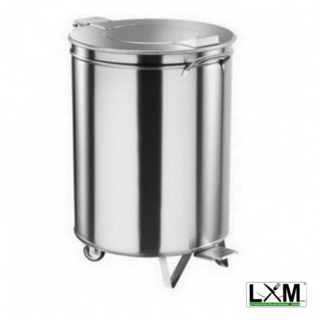 Pattumiera da 50 litri in acciaio inox
