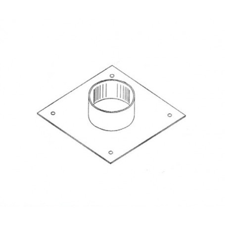 Piastra Collarino per uscita cappa 30x30 - in Lamiera Zincata