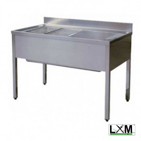 Lavapentole su gambe con griglia scorrevole - 1300x700x900h mm
