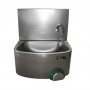 Lavamani Temporizzato con schienale in acciaio inox - 48x35x52h cm