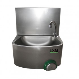 Lavamani Temporizzato con schienale in acciaio inox - 48x35x52h cm