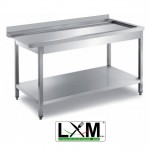 Tavolo Uscita - 1200x600x850 mm - Con Alzatina e Aggancio a Sinistra