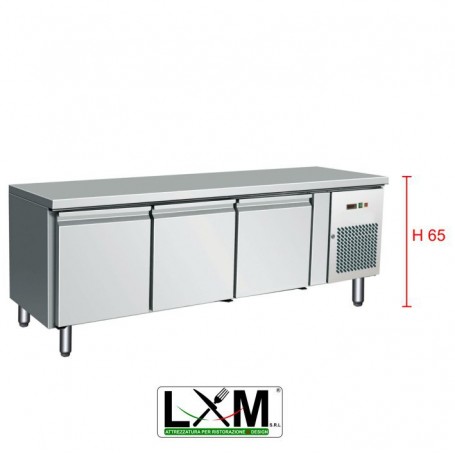 Tavolo Refrigerato Ventilato - GN 1/1 - Tre Porte [-2 +8 C°] - Altezza Ridotta