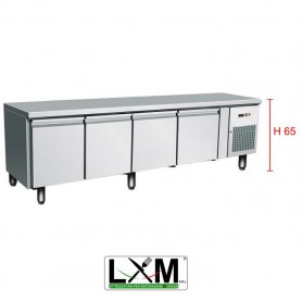 Tavolo Refrigerato Ventilato - GN 1/1 - Quattro Porte [-2 +8 C°] - Altezza Ridotta