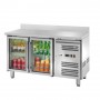 Banco Refrigerato - Con Porte a Vetri - 2 Porte con Alzatina - [-2 +8C°]