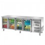 Banco Refrigerato - Con Porte a Vetri - 4 Porte - [-2 +8C°]