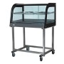Termovetrina - Vetri Curvi - Con Carrello - 150x53x140 cm