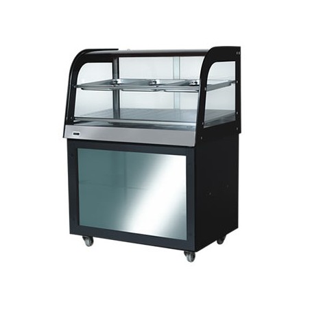Banchetto Caldo - Vetri Curvi - Modello Chiuso - 80x53x140 cm