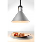 Lampada Riscaldante Conica Regolabile - Argento - 250 Watt