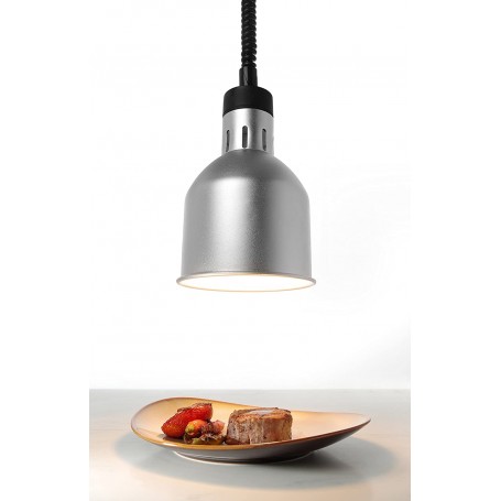 Lampada Riscaldante Cilindrica Regolabile - Argento - 250 Watt