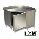 Tavolo Armadiato ad Angolo - Porta a Battente - Con Azaltina - 1000x1000x850h mm