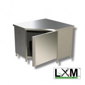 Tavolo Armadiato ad Angolo - Porta a Battente - Senza Azaltina - 1000x1000x850h mm