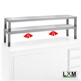 Mensole a Ponte - 2 Ripiani Riscaldato - 2000x300x650h mm