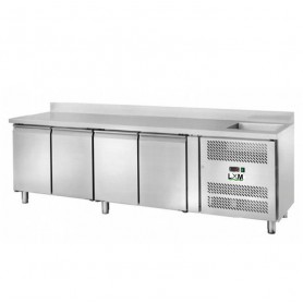 Tavolo Refrigerato - Con Vasca - 4 Porte - [-2 +8 C°]